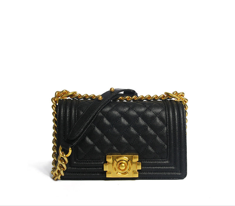 Women's Fashionable Shoulder Bag Original Leather Crossbody bag Large Cpacity Closed Way Lock Women Shoulder Bag