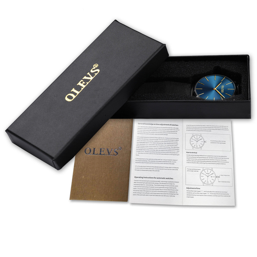Fashion Trendy Brand Quartz Watch Luminous Waterproof Men's Watch