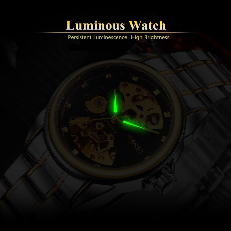 Men's Fashionable Automatic Mechanical Movement Watch Steel Band Waterproof Man Classic Fashion Watch - Acquisti Online