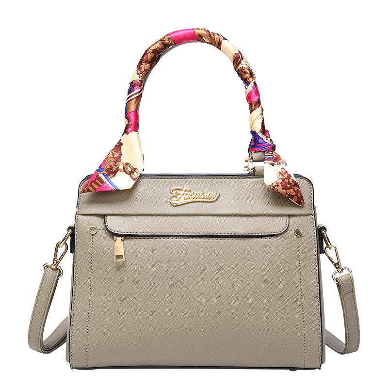 Women Handbag PU Large Capacity Women Shoulder Bag Cross pattern Kelly bag women's portable Shoulder bag