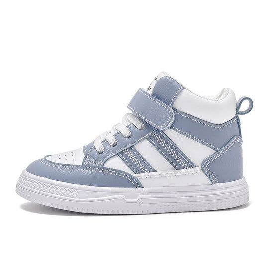 Men's Casual Board Shoes Boys Leather Sports Waterproof High-top