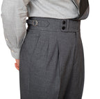 Men's Fashionable Business Casual Formal Pants Adjustable Buckle High Waist Straight Men's Fashion Casual Suit Pants