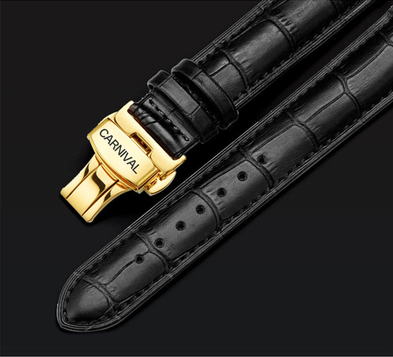 Man Automatic Leather Band Waterproof Sports Watch - Acquisti Online