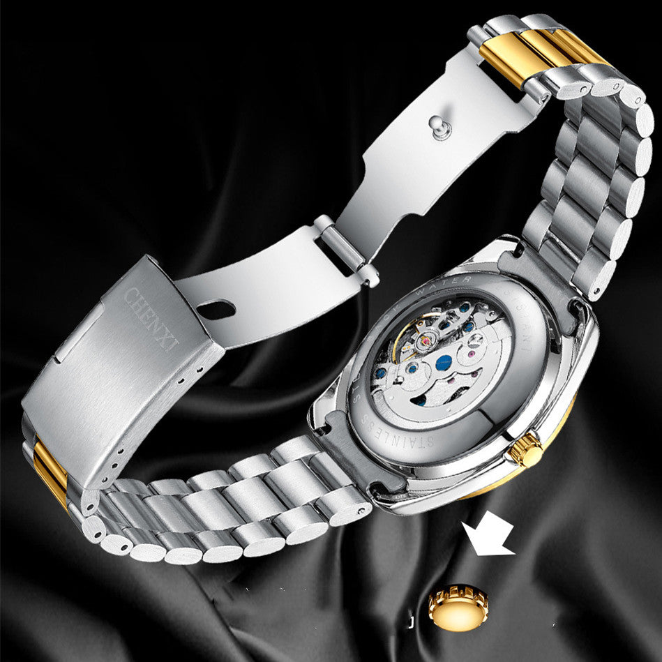 Orologio meccanico automatico da uomo Sun Moon And Stars con scheletro