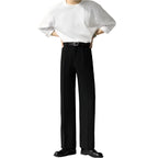 Fashion Draping Suit Pants Straight Non-ironing Loose Pant
