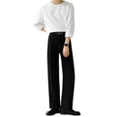 Fashion Draping Suit Pants Straight Non-ironing Loose Pant