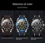 MEGIR Mens Quartz Analog Sports Watch Luminous Chronograph Silicone Band Men's Quartz Sports Watch