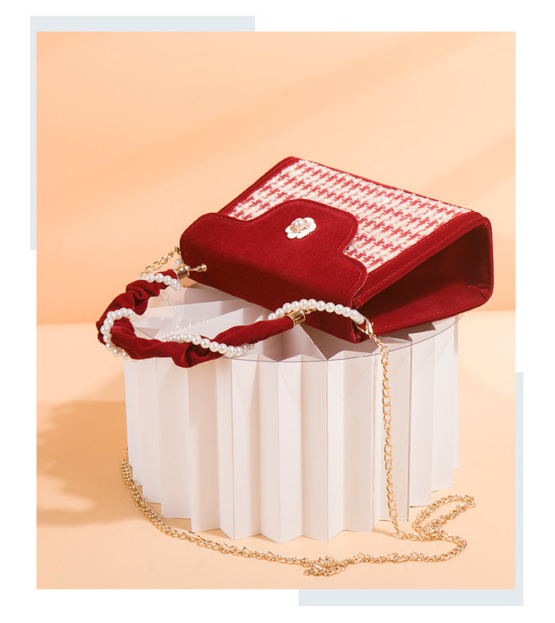 Women's rade Elegant Red Niche Red Small Bag