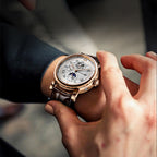 Man Business Casual Automatic Leather Band Watch - Acquisti Online
