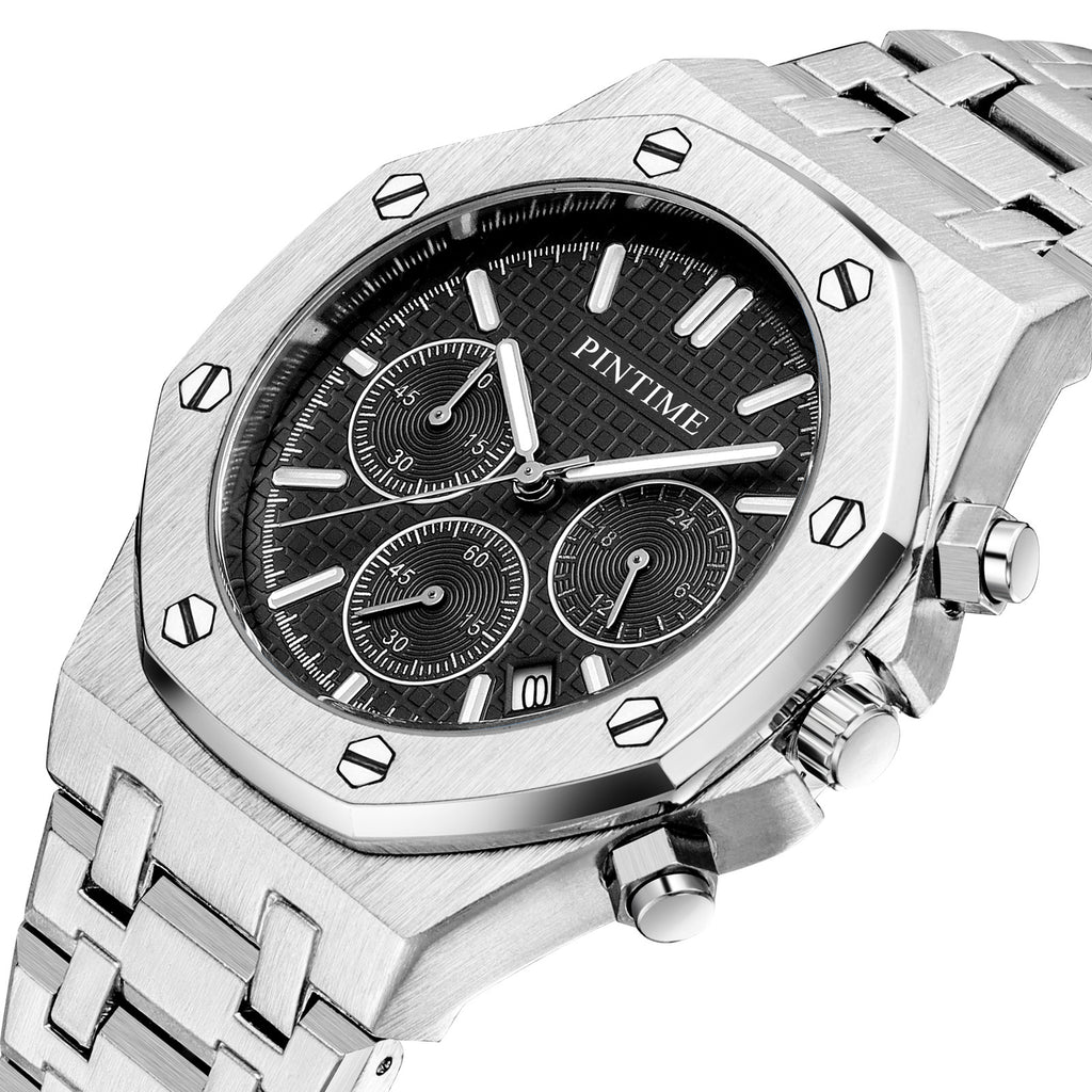 PINTIME 1473 Orologi da polso da uomo alla moda con cronografo