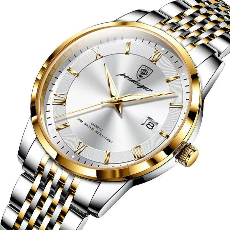 Man Luxury Fashion Steel Band Waterproof Watch - Acquisti Online