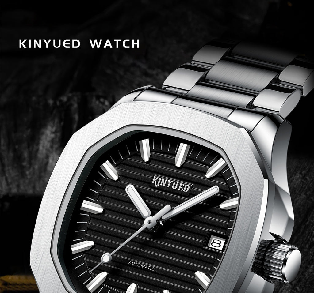 KINYUED J111 Man Business Casual Steel Band Automatic Watch - Acquisti Online
