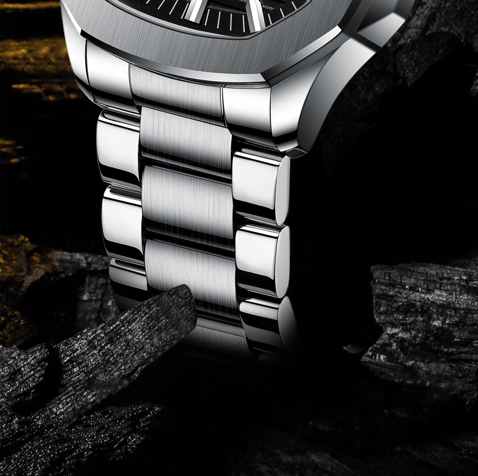 KINYUED J111 Man Business Casual Steel Band Automatic Watch - Acquisti Online