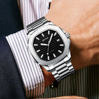 KINYUED J111 Man Business Casual Steel Band Automatic Watch - Acquisti Online