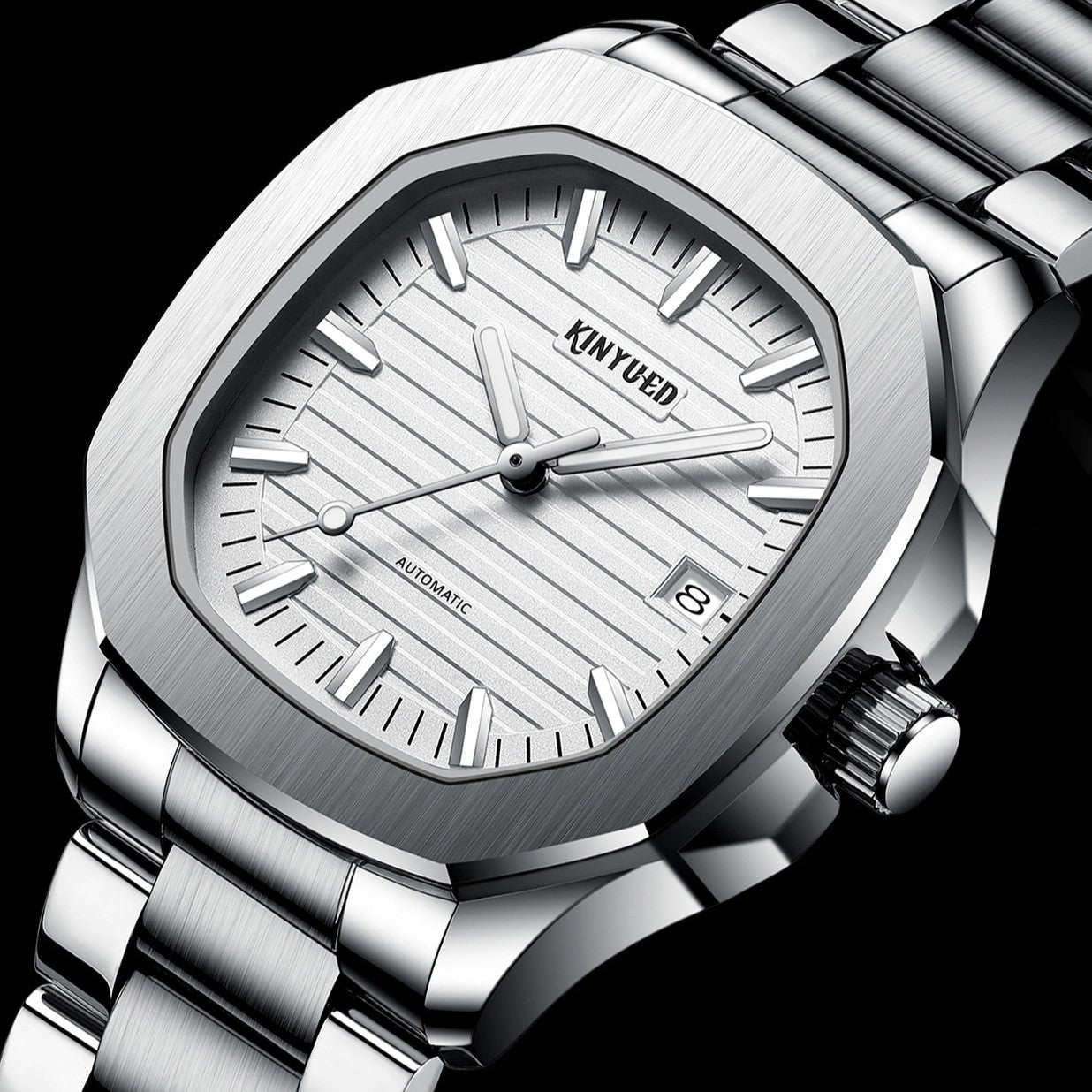KINYUED J111 Man Business Casual Steel Band Automatic Watch - Acquisti Online