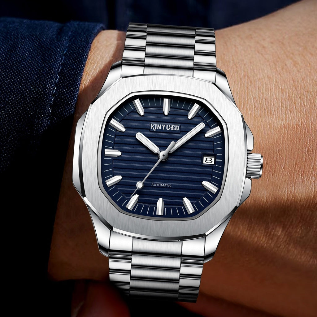 KINYUED J111 Man Business Casual Steel Band Automatic Watch - Acquisti Online