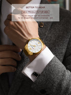 Curren Men's Business Casual Fashion Watch Automatic Quartz Movement Steel Band Waterproof Man Watch - Acquisti Online