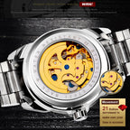 Men's Fashionable Automatic Mechanical Movement Watch Steel Band Waterproof Man Classic Fashion Watch - Acquisti Online