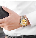 Men's Fashionable Automatic Mechanical Movement Watch Steel Band Waterproof Man Classic Fashion Watch - Acquisti Online