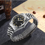 Orologio Automatico da Uomo ADDIESDIVE, Stile Business Casual, con Cinturino in Acciaio