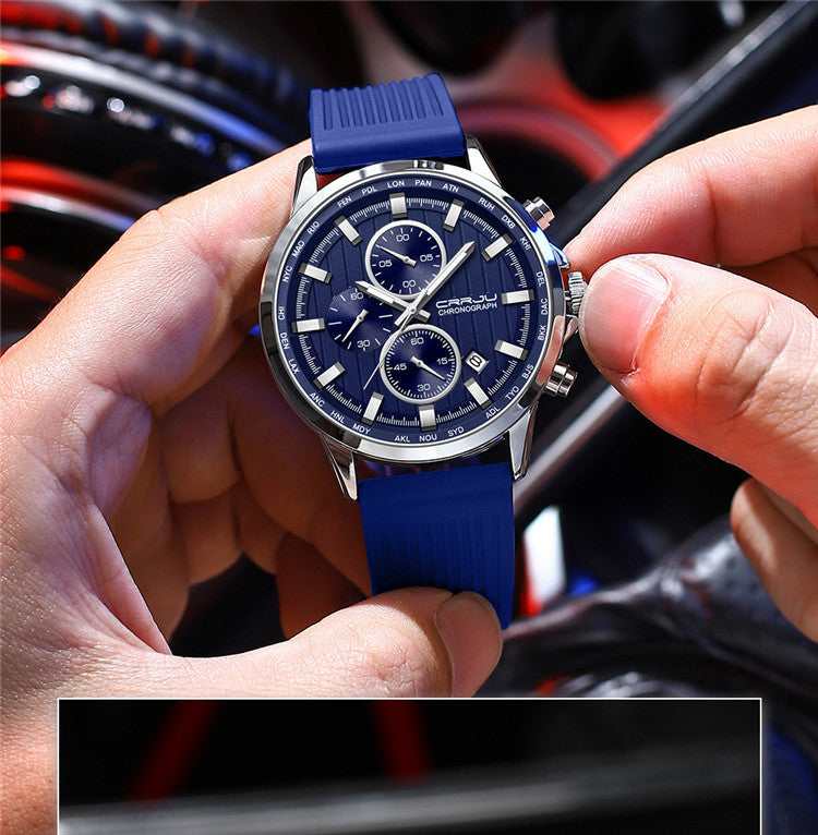 CRRJU 2315 Man Sports Silicon Band Casual Wristwatch - Acquisti Online