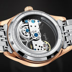 AILANG Man Hollow Transparent Automatic Leather Strap Skeleton Watch - Acquisti Online