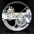 AILANG Man Hollow Transparent Automatic Leather Strap Skeleton Watch - Acquisti Online