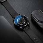 GINEVRA Men's Wrist Watch Military Stainless Steel Casual Date Analog Quartz Watch