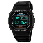 Skmei Chrono Calendar Men's Waterproof Digital Watch Black Background Color