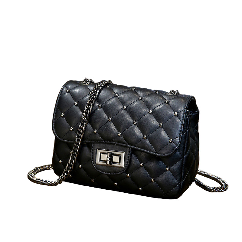 Women's Fashionable Shoulder Lingge Chain Bag Original Leather Large Capacity Crossbody Bag Women's Shoulder Bag