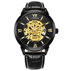 Winner Men's Mechanical Watch Stainless Steel Band Character Keep Moving Skeleton Casual Wristwatch Automatic mechanical watch
