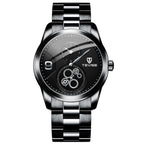 Orologio meccanico automatico da uomo Tevise Luxury Brand con cinturino in pelle originale in acciaio inossidabile, orologio da polso meccanico da uomo