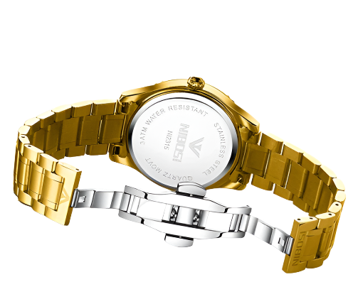 NIBOSI Damesmode Quartz Horloge Rhinstone Crafted Quartz Horloge Roestvrij Staal Waterdicht Quartz Horloge