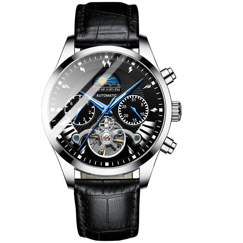AILANGITEM Men's Business Casual Watch Automatic Mechanical Waterproof Watch Steel Band Fashion Man Watch - Acquisti Online