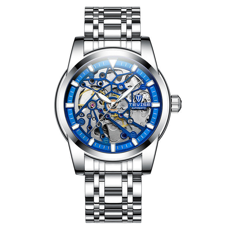 Fashionable Stainless Steel Hollow Luminous Men's Watch