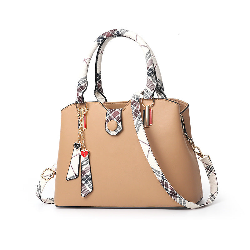 Luxe damestas van leer, grote capaciteit, kleine vierkante crossbodytas met meerdere zakken, schoudertas voor dames