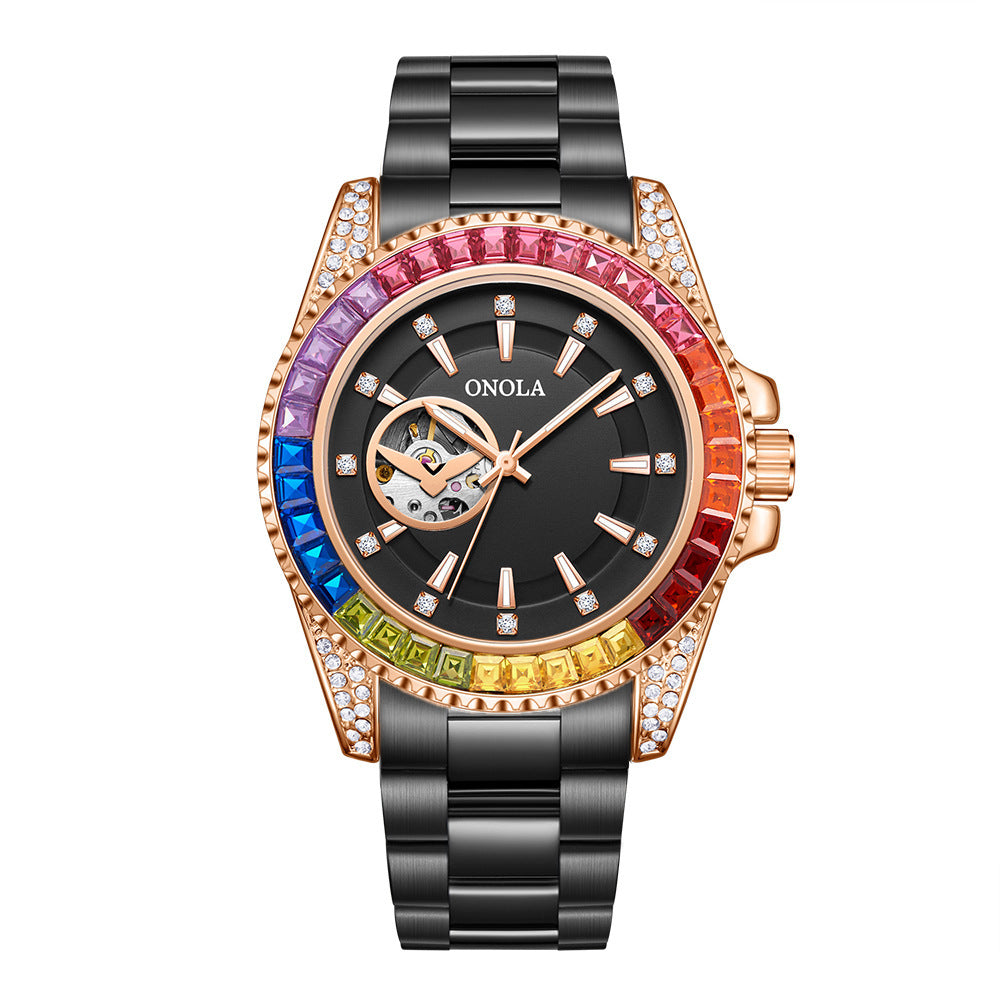 Orologio meccanico automatico luminoso classico da uomo ONOLA, orologio sportivo multifunzione impermeabile di lusso da uomo