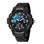 SMAEL Electronic Watches with LED Luminous 5 ATM Waterproof Sports Watch with Week Day Display, Alarm, Stopwatch Timer and Calendar