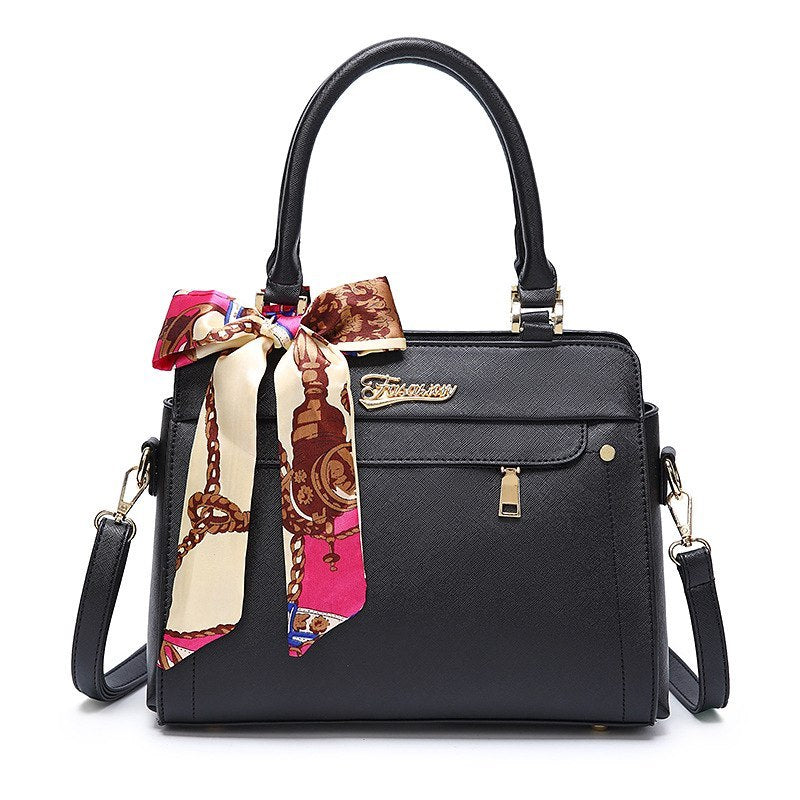 Women Handbag PU Large Capacity Women Shoulder Bag Cross pattern Kelly bag women's portable Shoulder bag