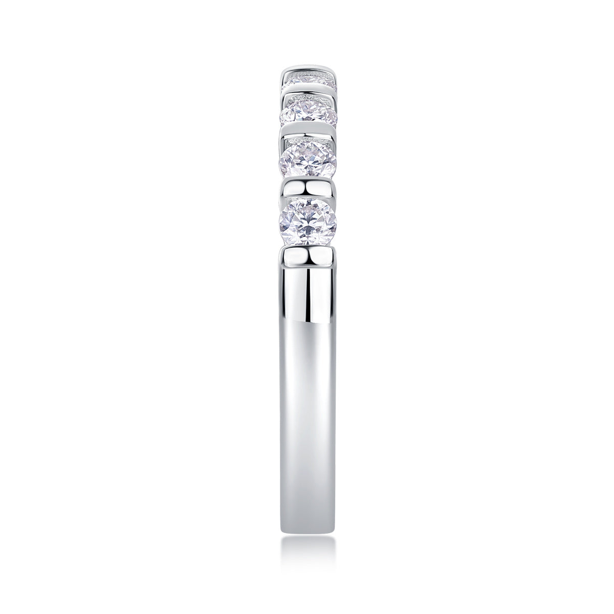 Luxury Fashion Diamond Ring, Moissanite Silver Ring