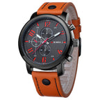 Men's three-eye strap watch quartz watch