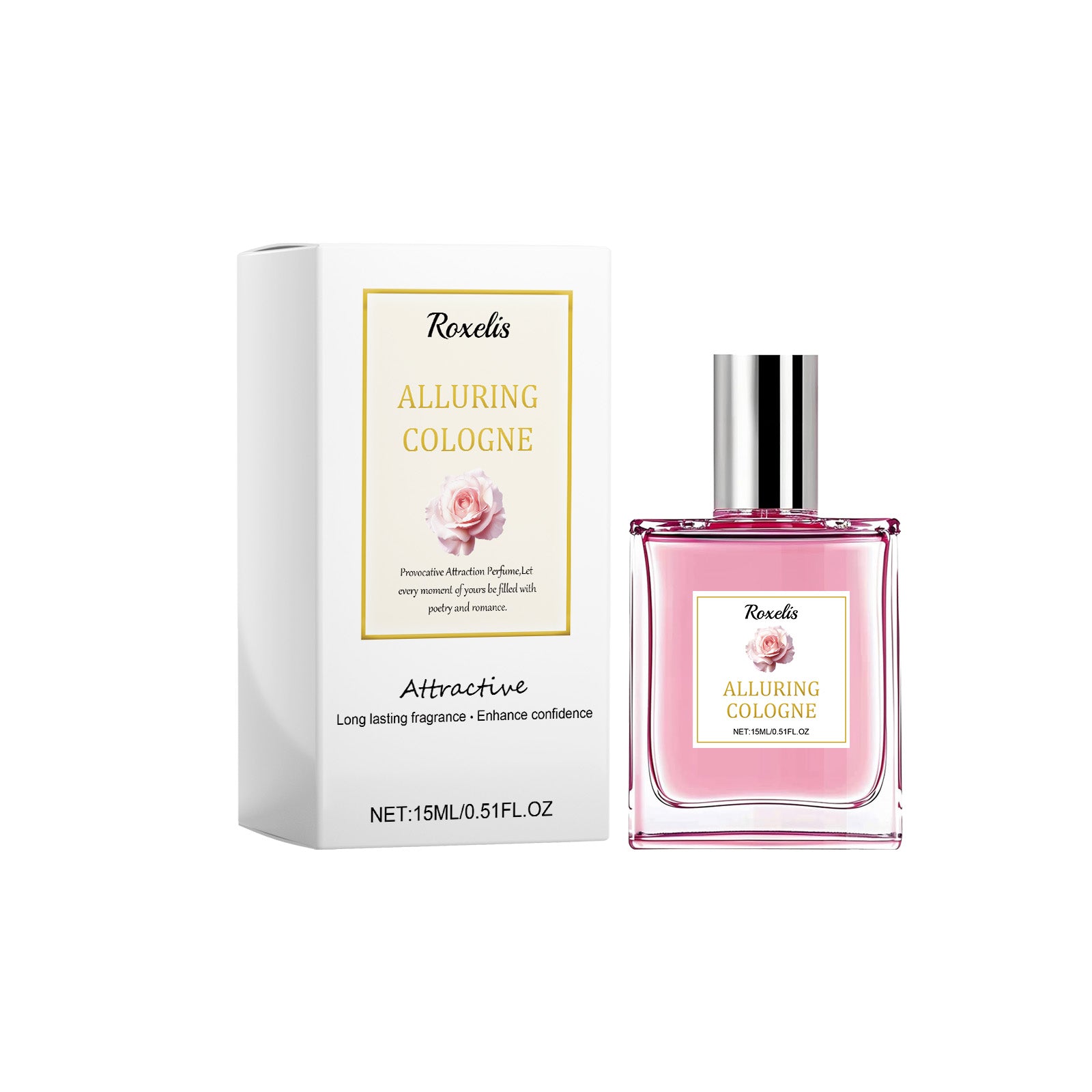 Roxelis Alluring Cologne 15ml Women Perfume Rose Perfume Long Lasting Fragrance Floral Botanical Fragrance Body Mist - Acquisti Online