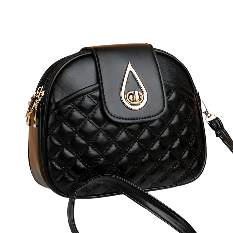 Eenvoudige schoudertas voor dames met textuur, mode-ruitborduurwerk, schoudertas en crossbodytas voor dames