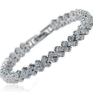S925 Sterling Zilveren Glanzende Diamanten Armband