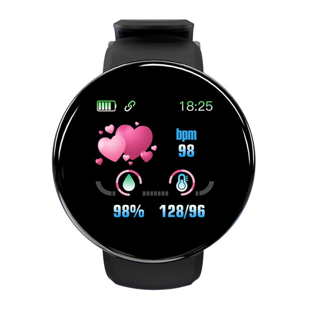 D18 Round  Smart Watch Color Screen Sports Pedometer Sleep