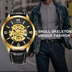 Winner Men's Mechanical Watch Stainless Steel Band Character Keep Moving Skeleton Casual Wristwatch Automatic mechanical watch
