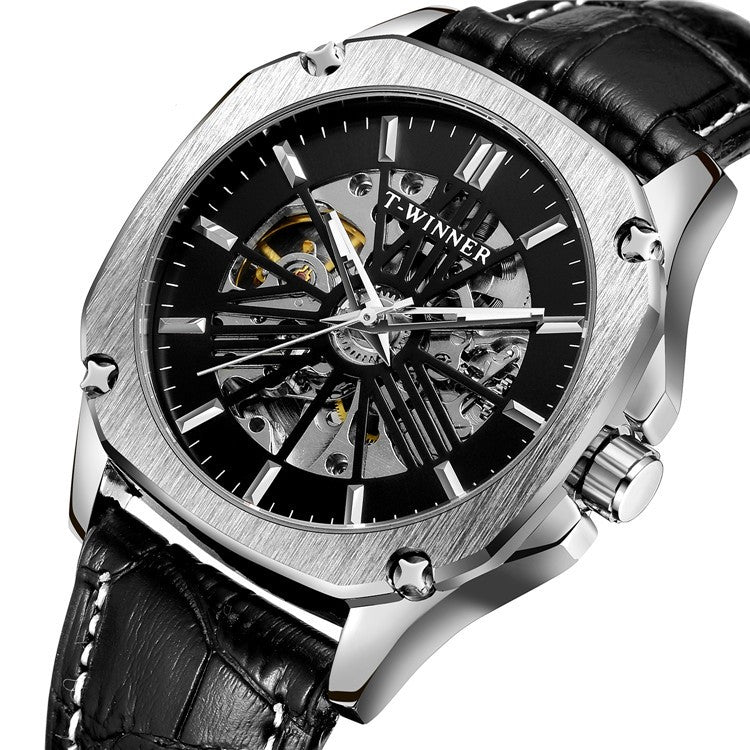 Orologio da polso automatico di lusso da uomo T-WINNER WRG8182