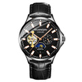 Guanqin Men's Watch Business Casual Automatic Movement Mechanical Watch Waterproof Leather Band Man Watch - Acquisti Online