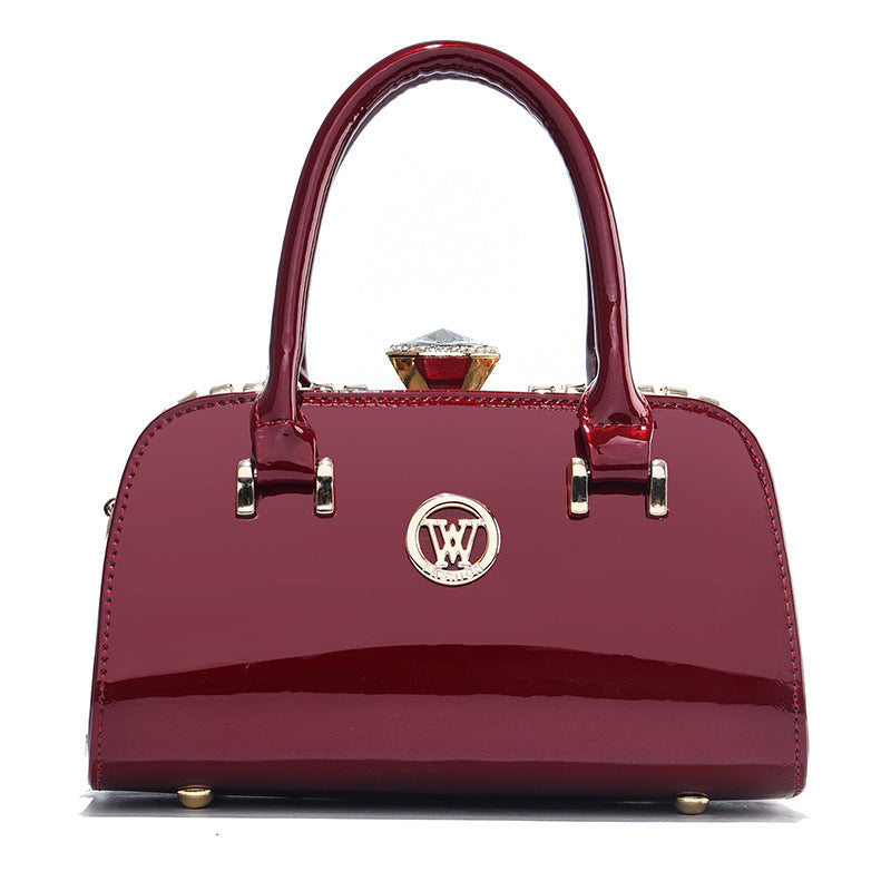 Luxe handtas voor dames, grote schoudertas, origineel leren tas met rits, dames crossbody tas