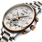 Orologio meccanico da uomo KINYUED Tourbillon Hollow